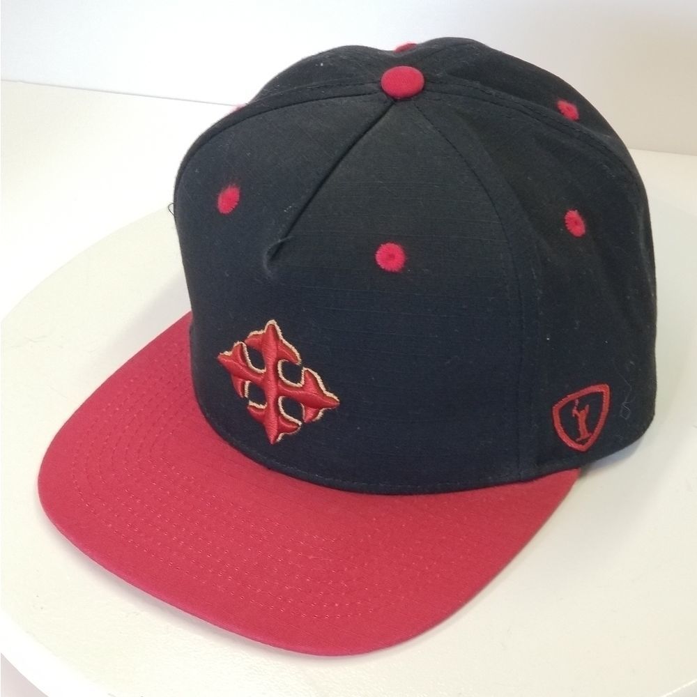 Flat Billed Baseball Cap With Cross